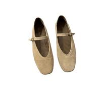 Zapatos Mary Jane de Mujer Spring Y Otoño para Mujeres Flat Round Toe Soft Sole Casual Mary Jane Zapatos-albaricoque-39