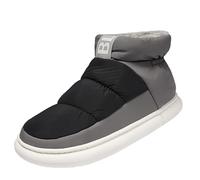 Zapatos medianos de tela de plumas para parejas, modelo para padres e hijos, para uso exterior, zapatos de algodón acolchados de invierno, cuatro colores, cálido, patchwork, botas coloridas, ropa de