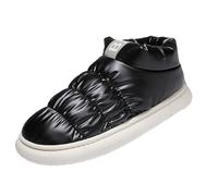 Zapatos medianos de tela de plumas para parejas, modelo para padres e hijos, para uso exterior, zapatos de algodón acolchados de invierno, cuatro colores, cálido, patchwork, botas coloridas, ropa de