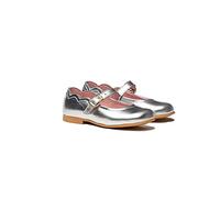 Zapatos Merceditas de Niña Color Plata | Hechos de Piel | Disponibles Desde Talla 22 hasta Talla 34 | Fabricados en España | A&L Shoes Modelo 1100