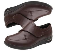 Zapatos Mujer Ancho Especial Verano Zapatos de Ensanchamiento de Fertilizante de Gran Tamaño Plus Zapatos Caminar con hinchazón del pie ensanchador,Marrón,41 EU