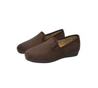 Zapatos Mujer Casa Cómodos Invierno Interior Negro Suela Caucho Antideslizante Forro Térmico Cálido Cierre Talla 35-41 (MARRON, Una talla, Sistema tallas calzado EU, Adulto, Números, mediano, 35)
