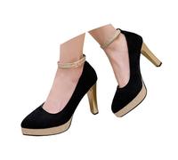 Zapatos Mujer Elegantes Novia, Zapatos Tacon Mujer Comodos, Grueso con Tira Tobillo con PedreríA Y Punta Cerrada Vestido Zapatillas De Vestir Wedge Sandals Sandals For Women Zapatillas Comodas