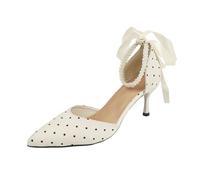 Zapatos Mujer Elegantes Pitillos, Zapatos Tacon Mujer Fiesta, con Hebilla Y Lunares Ideales Y Ocasiones Nocturnas Sandals For Women Zapatillas Comodas Wedge Sandals Zapatillas De Vestir