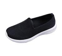 Zapatos Mujer Primavera 2026 2023 Zapatos de Malla Verano Mujeres Suelo Suave Transpirable Plano Mujer Casual Mamá, Negro , 39 EU