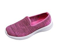 Zapatos Mujer Primavera 2026 2023 Zapatos de Malla Verano Mujeres Suelo Suave Transpirable Plano Mujer Casual Mamá, Rosa., 38 EU