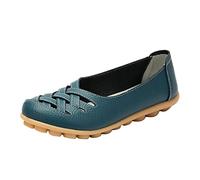 Zapatos Mujer Primavera 2026 Slip On Women Comfort Walking Flat Mocasines Casual Mocasines Driving Mocasines Zapatos de senderismo para mujer, azul claro, 37 EU