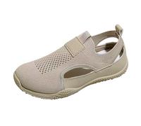 Zapatos Mujer Sneaker, Hueco Zapatos Planos Mocasines para Mujeres Slip On Zapatos Casuales Zapatos de Salud Malla Transpirable Zapatos de Verano Zapatillas de Caminar Zapatillas de Deporte Cómodos