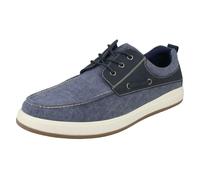 Zapatos Nauticos Casual Hush Puppies 'Aiden' Para Hombre En Lino Caqui O Marino