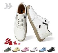 Zapatos Nevova for Mujer y Hombre, Zapatos ortopédicos Nevoldeck, cosidos a Mano, Impermeables, Ligeros, Transpirables, con Cremallera Lateral, Suela Blanda(Bianco,40 EU)