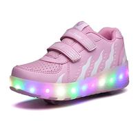 Zapatos niña de niño con Ruedas, 2 en 1, Zapatos para niños, Patines Brillantes, Zapatillas de Skateboard, Zapatillas