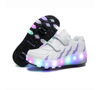 Zapatos niña de niño con Ruedas, 2 en 1, Zapatos para niños, Patines Brillantes, Zapatillas de Skateboard, Zapatillas