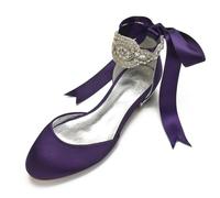 Zapatos Novia Zapatos Mujer Fiesta para Bodas Punta Redonda Zapatos Tacon Zapatos de Noche,Dark Purple,38 EU
