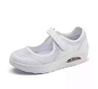 Zapatos ortopédicos con colchón de aire para mujer, malla informal, cómodos zapatos de trabajo para enfermera, plataforma ligera, zapatillas Mary Jane, zapatillas transpirables para caminar y correr(B