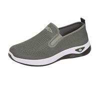 Zapatos ortopédicos de mujer elegantes transpirables y casuales zapatillas de deporte tenis barco de malla ligeras antideslizantes caminar plantilla ortopédica deportiva moda running, Verde, 42 EU