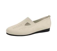 Zapatos ortopédicos de mujer Fly Woven Transpirable Superficie de Malla Casual Zapatos A Slipon Non Slip Lazy Shoes, Blanco, 42 EU