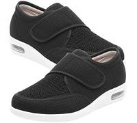 Zapatos Ortopedicos Mujer Ancho Especial Calzado para Fascitis Plantar Mujer Zapatillas Slip-On Mujer Comodos y Ligeras para Correr Trabajar Andar Pasear,Blacka,38 EU