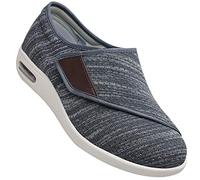 Zapatos Ortopedicos Mujer Ancho Especial Zapatos para Caminar ortopédicos para diabéticos Extra Anchos Artritis Edema Zapatos ortopédicos cómodos para Ancianos,Darkgrey,45 EU