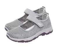 Zapatos ortopédicos mujer ancho H, zapatos de verano ligeros para caminar, gris, 38 EU