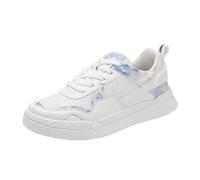 zapatos ortopédicos mujer enamorados otoño malla transpirable en la oscuridad ligera suela suave antideslizante pequeños zapatos blancos zapatillas cómodas para caminar todo el día, azul, 40 EU