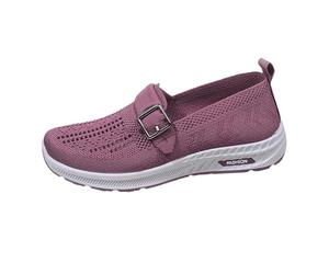 Zapatos ortopedicos Mujer,Zapatillas Mujer Verano,de con Hebilla, nuevos de de Comercio Exterior, Casuales para Madres, Calcetines, de Malla, de Conguitos Colegial Niña (Purple, 36)