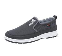 Zapatos ortopédicos para diabéticos para hombre, extraanchos, de malla, transpirables, ligeros, de lino, extraanchos, antideslizantes, cómodos, informales, para caminar al aire libre, gris, 42 EU