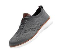 Zapatos ortopédicos para hombre Breeze Urban Zapatos deportivos planos casuales deportivos zapatillas de malla antideslizantes zapatillas de correr transpirables zapatillas ligeras, gris, 40 EU