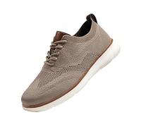 Zapatos ortopédicos para hombre Breeze Urban Zapatos deportivos planos casuales deportivos zapatillas de malla antideslizantes zapatillas de correr transpirables zapatillas ligeras, beige, 47 EU