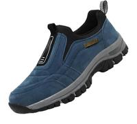 Zapatos ortopédicos para hombre, soporte de arco, transpirables, ligeros y antideslizantes, cómodos zapatos para caminar todos los días, azul oscuro, 47 EU
