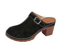 Zapatos ortopédicos para mujer, antideslizantes, sandalias de tacón bajo, sandalias de tacón alto, sandalias de cuña cerradas, sandalias de cuña amortiguadoras a los golpes, cómodas sandalias de playa