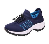 Zapatos ortopédicos para mujer, con soporte para arco, zapatillas de correr, ligeras, cómodas, transpirables, para aliviar el dolor de fascitis plantar, azul B, 43 EU