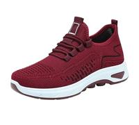 Zapatos ortopédicos para mujer, de malla, transpirable, suela suave, ortopédicos, ligeros, atléticos, para caminar, cómodos, sin cordones, con soporte de arco y espuma viscoelástica, Red, 38.5 EU
