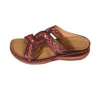 Zapatos ortopédicos para mujer, espolón calcáneo, pantuflas para mujer, con plantilla de piel, zapatos de verano, bohemios, sandalias de un solo año, transpirables, sandalias de ocio, sandalias de