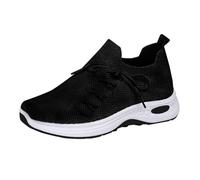 Zapatos ortopédicos para mujer, malla transpirable zapatos para fascitis plantar para mujer, zapatillas de apoyo al arco para mujer, caminando de plataforma para mujer, 01 negro., 37 EU