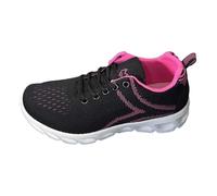 Zapatos ortopédicos para mujer, transpirables, cómodos, para correr, para el día a día, ligeros, elásticos, perfectos para pantalones cortos, vaqueros y pantalones, para toda la temporada, rojo, 37 EU