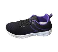 Zapatos ortopédicos para mujer, transpirables, cómodos, para correr, para el día a día, ligeros, elásticos, perfectos para pantalones cortos, vaqueros y pantalones, para toda la temporada, morado, 36