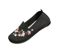 Zapatos ortopédicos para mujer, zapatillas antideslizantes para mujer, transpirables, con bordado de flores, para caminar, para el tiempo libre, de malla, zapatos de verano, suela suave, zapatillas de