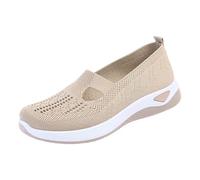 Zapatos ortopédicos para mujer, zapatillas deportivas ligeras sin cordones, con soporte de arco, antideslizantes, de parte superior baja, zapatos ortopédicos para mujer, verano del Reino Unido, Khaki