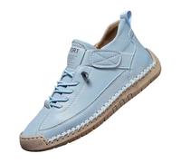 Zapatos ortopédicos para mujer, zapatillas Montela, zapatillas cómodas para pies descalzos, zapatos de cuero sin dolor, zapatillas de apoyo, impermeables, zapatos de verano ligeros, talla 35-48, azul
