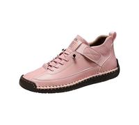 Zapatos ortopédicos para mujer, zapatos de cuero para mujer, suela suave, impermeables, antideslizantes, para el tiempo libre, para el tiempo libre, zapatos deportivos transpirables, Rosa., 40 EU