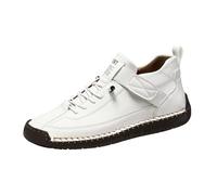 Zapatos ortopédicos para mujer, zapatos de cuero para mujer, suela suave, impermeables, antideslizantes, para el tiempo libre, para el tiempo libre, zapatos deportivos transpirables, Blanco, 37 EU