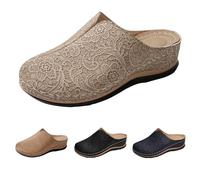 Zapatos ortopédicos para mujer, zuecos con cuña, sandalias de verano para mujer, con tapa cerrada, zuecos de jardín, cuña, sandalias de playa, pantuflas para personas mayores, sandalias de ocio, día