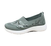 Zapatos ortopédicos para Mujeres, Borde elástico Que se Adapta al pie, Plantilla amortiguadora Suave para Mayor Comodidad Diaria（Verde；38）