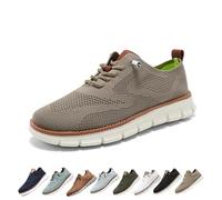 Zapatos ortopédicos Ultra cómodos Comfofeet, Zapatillas de Malla Transpirables, Ligeras y con Suela Suave, Zapatillas de Vestir de Negocios for Hombre.(Khaki,44 EU)
