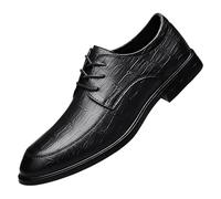 Zapatos Oxford cuero vintage for hombre, con goma antideslizante, clásicos zapatos vestir franceses for negocios y bailes graduación.(Noir,37 EU)