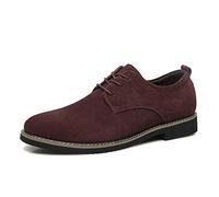 Zapatos Oxford de ante para hombre, estilo clásico británico, mocasines con borlas para uso casual y de negocios, suela suave para conducir, Marrón, 41.5 EU