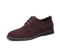 Zapatos Oxford de ante para hombre, estilo clásico británico, mocasines con borlas para uso casual y de negocios, suela suave para conducir, Suela negra marrón, 42.5 EU