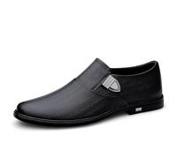 Zapatos Oxford de charol for hombre, sin cordones, punta fina, acabado brillante, ideales for negocios, bodas y eventos formales.(Schwarz,37 EU)