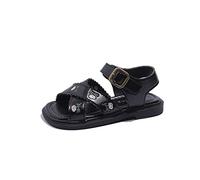 Zapatos para bebé para aprender a andar Tacones Princesa Bordada Vestido Zapatos Slip On School (bebé/niño pequeño/niño grande) El Cairo niños, Negro , 30.5 EU