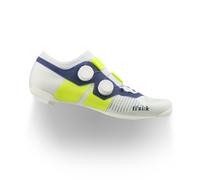 Zapatos Para Bicicleta De Carrera FIZIK VEGA CARBON BLANCO AMARILLO FLUO